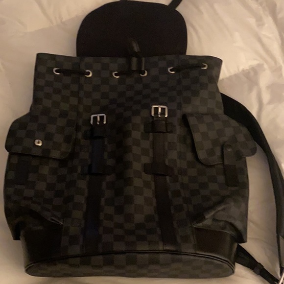 louis vuitton black damier backpack